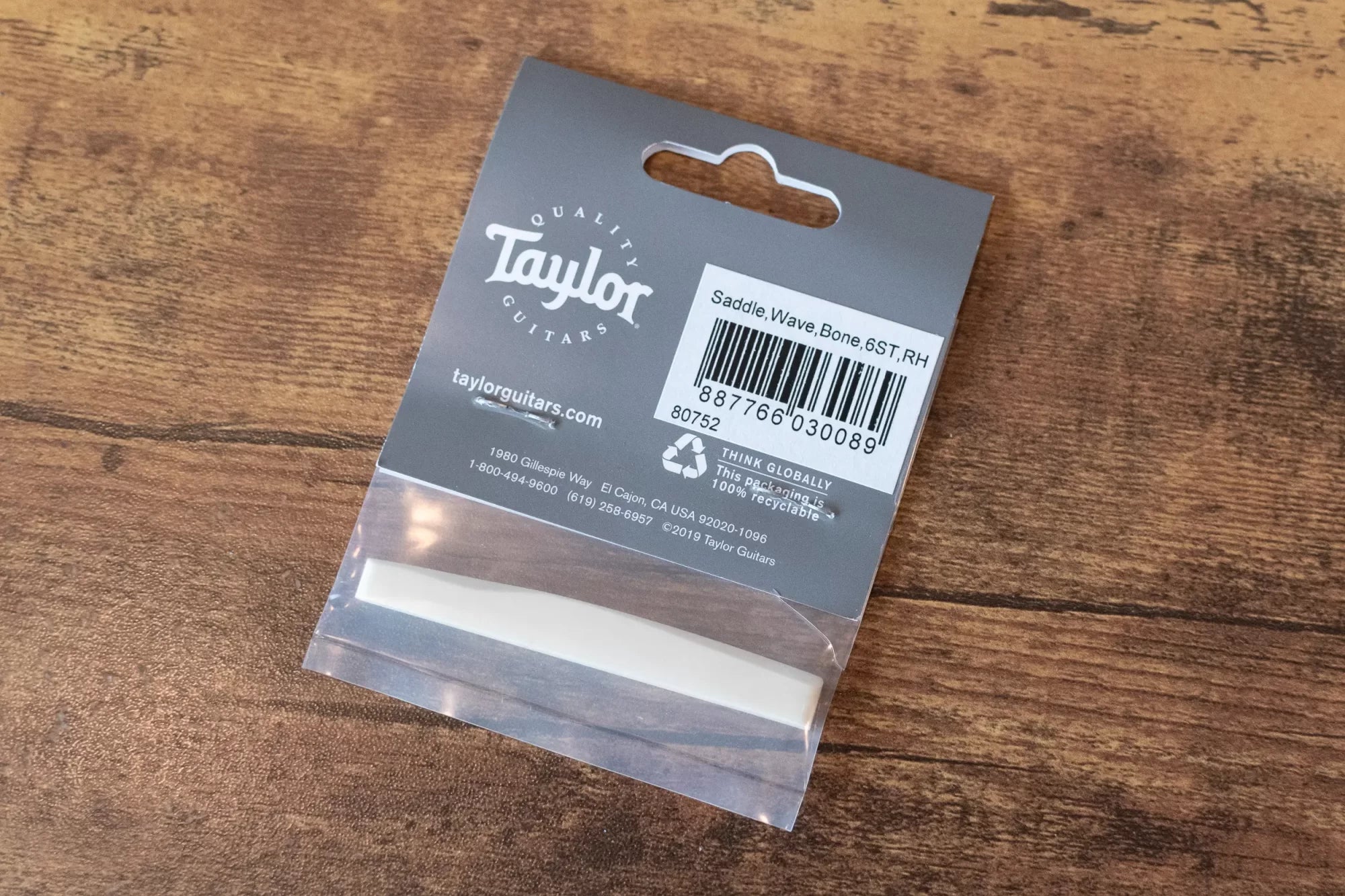 Taylor Wave Saddle, Bone, 6-String