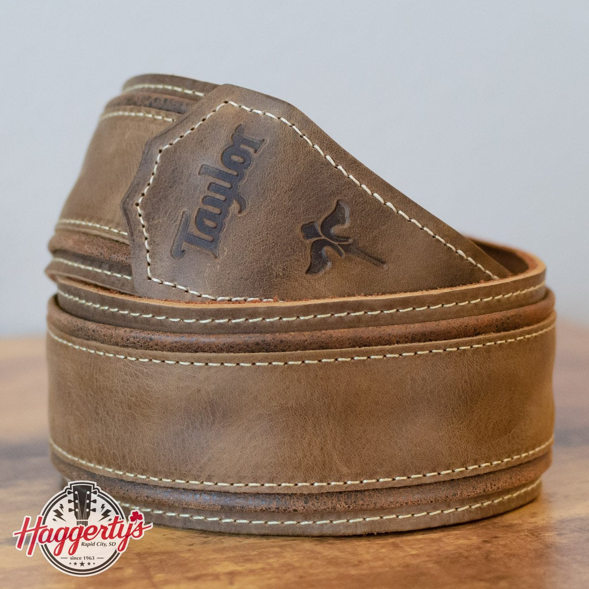 Taylor Wings Strap 600 Series Dark Brown Leather 3"