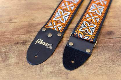 The Orange Lily Gibson Guitar Strap