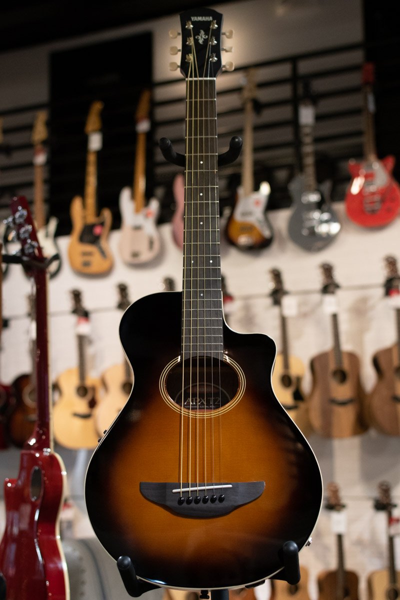 Yamaha APXT2 3/4-Size Thin-Line Cutaway Acoustic/Electric Guitar - Old Violin Sunburst with Gig Bag