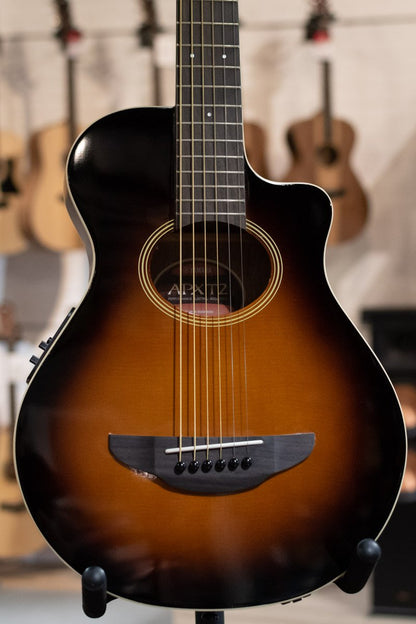 Yamaha APXT2 3/4-Size Thin-Line Cutaway Acoustic/Electric Guitar - Old Violin Sunburst with Gig Bag - Demo