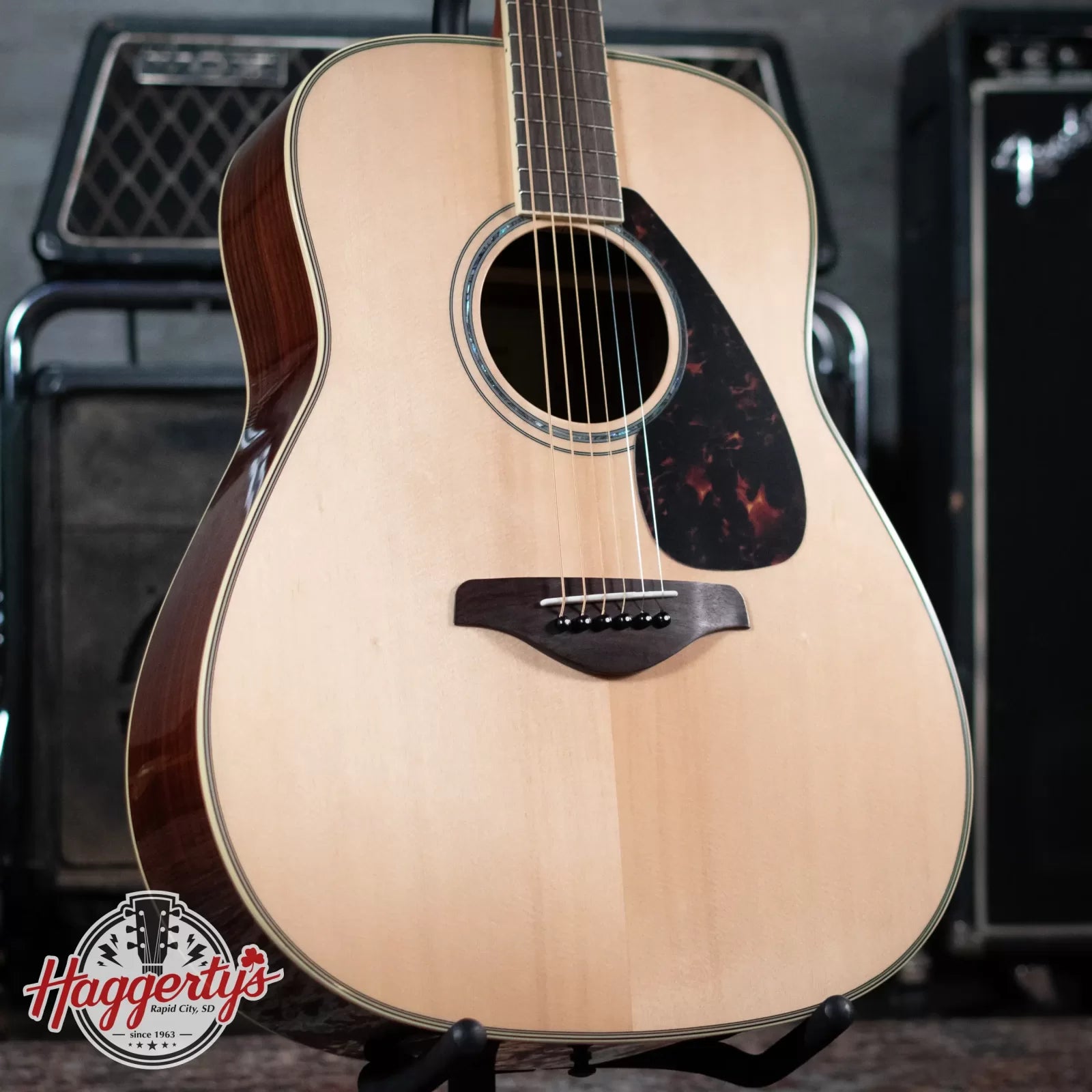 Yamaha FG830 Dreadnought Acoustic Guitar, Natural