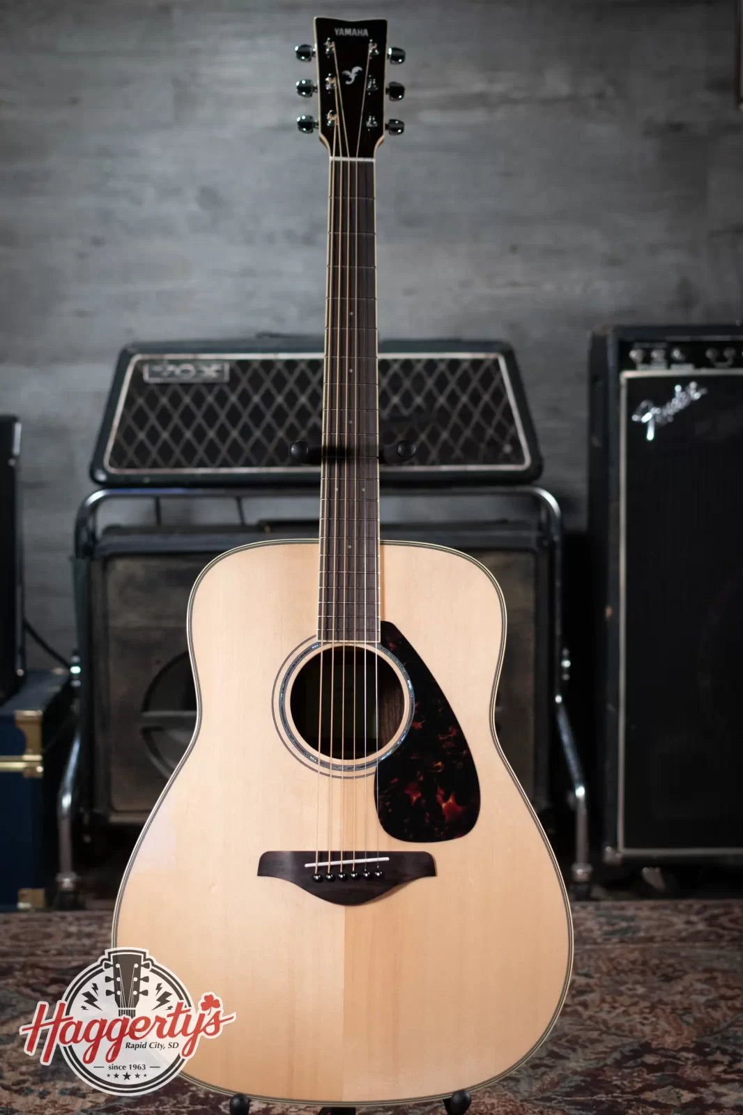 Yamaha FG830 Dreadnought Acoustic Guitar, Natural