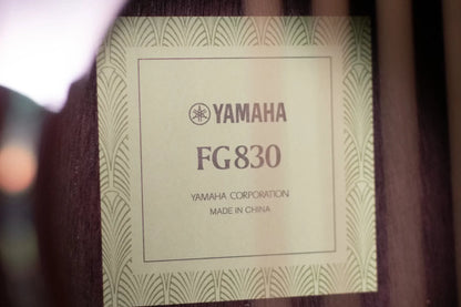 new Yamaha FG830 TBS Acoustic Guitar Tobacco Sun Burst haggertys 13