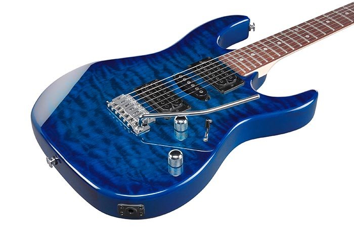 Ibanez GIO GRX70QATBB Electric Guitar - Transparent Blue Burst