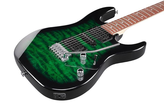 Ibanez GIO GRX70QATEB Electric Guitar - Transparent Emerald Burst