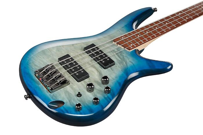 Ibanez SR400EQM Electric Bass - Stained Cosmic Blue Starburst