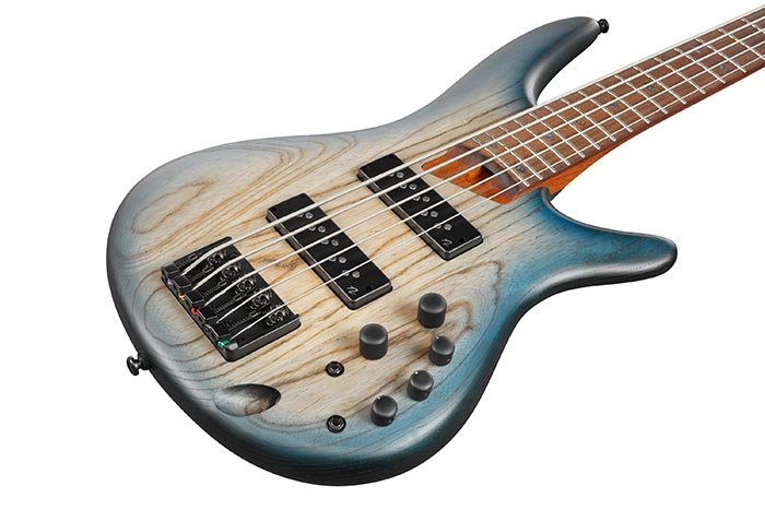 Ibanez SR605E 5-String Bass - Cosmic Blue Stardust Flat