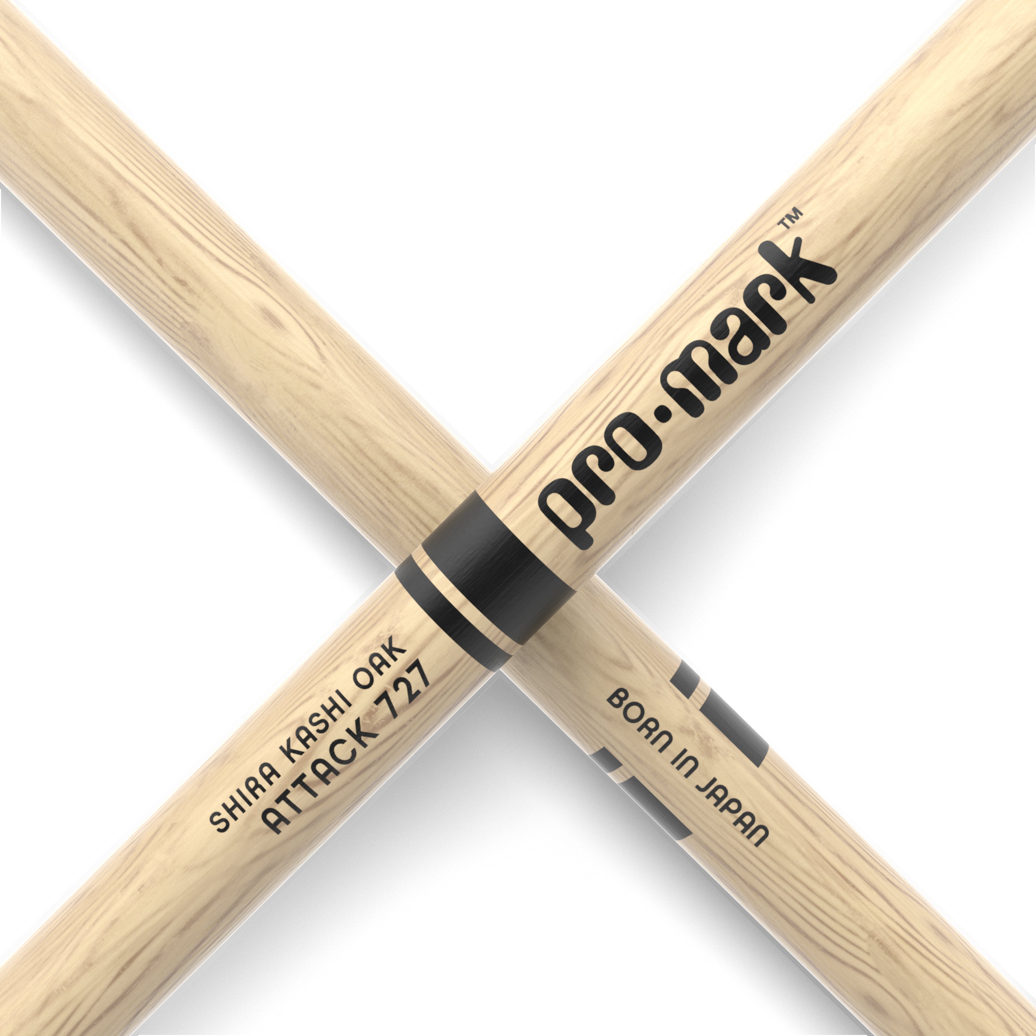 ProMark Classic Attack 727 Shira Kashi Oak Drumstick, Oval Wood Tip