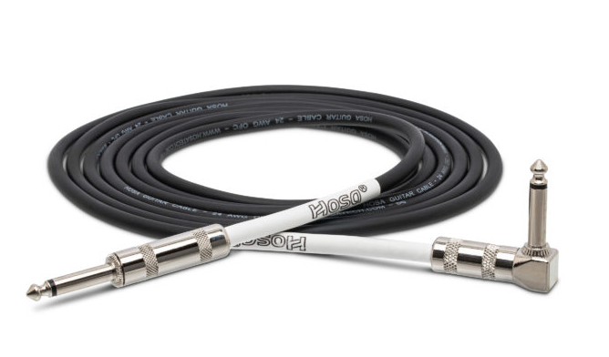 Hosa GTR-225R Guitar Cable Hosa Straight to Right-angle 25 ft