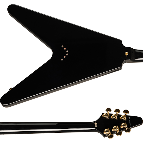 Gibson Custom Shop Flying V Custom Electric Guitar - Ebony with Hardshell Case