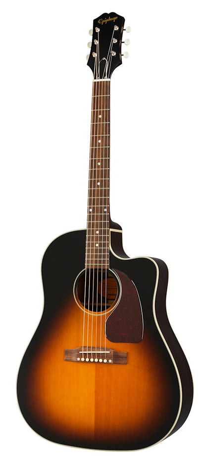Epiphone J-45 EC All Solid Acoustic/Electric Guitar - Aged Vintage Sunburst Gloss