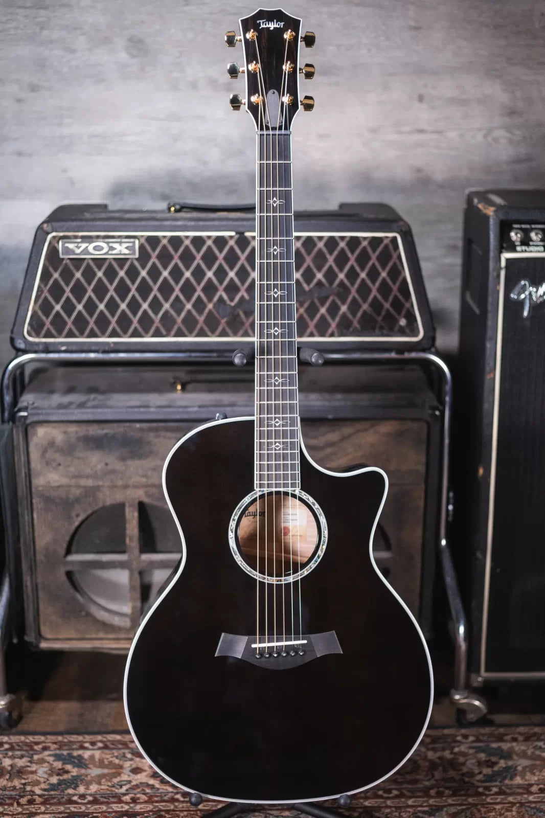 Taylor 614ce Special Edition Grand Auditorium Acoustic/Electric Guitar - Gaslamp Black with Hardshell Case