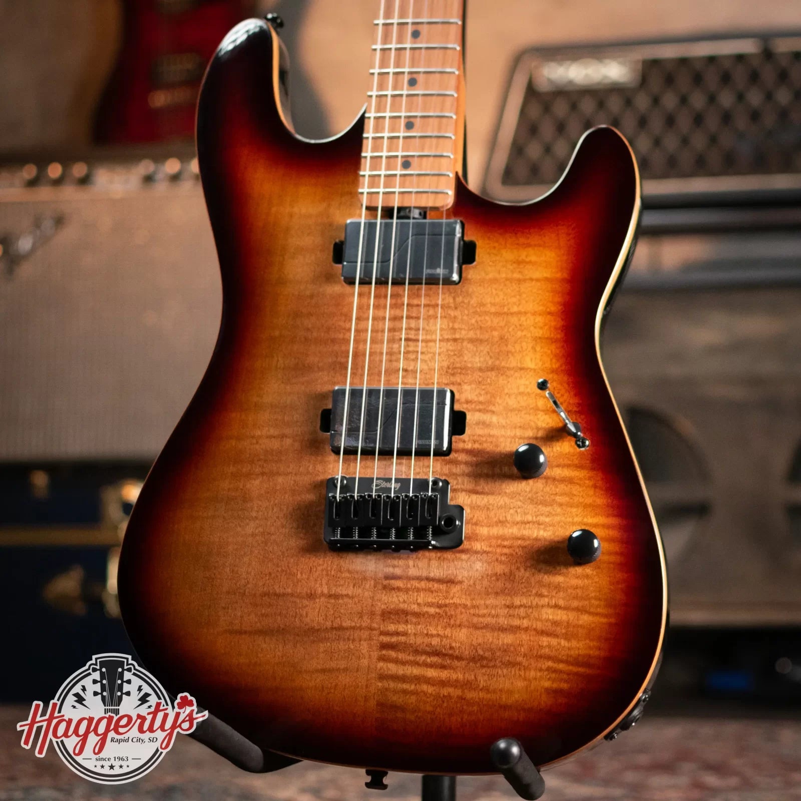 (LAYAWAY) Sterling by Music Man Sabre Electric Guitar - Cobra Burst with Gig Bag