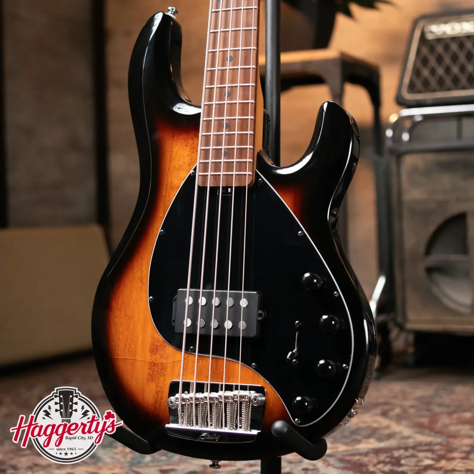 Sterling by Music Man StingRay5 Bass Guitar - Vintage Sunburst - Used