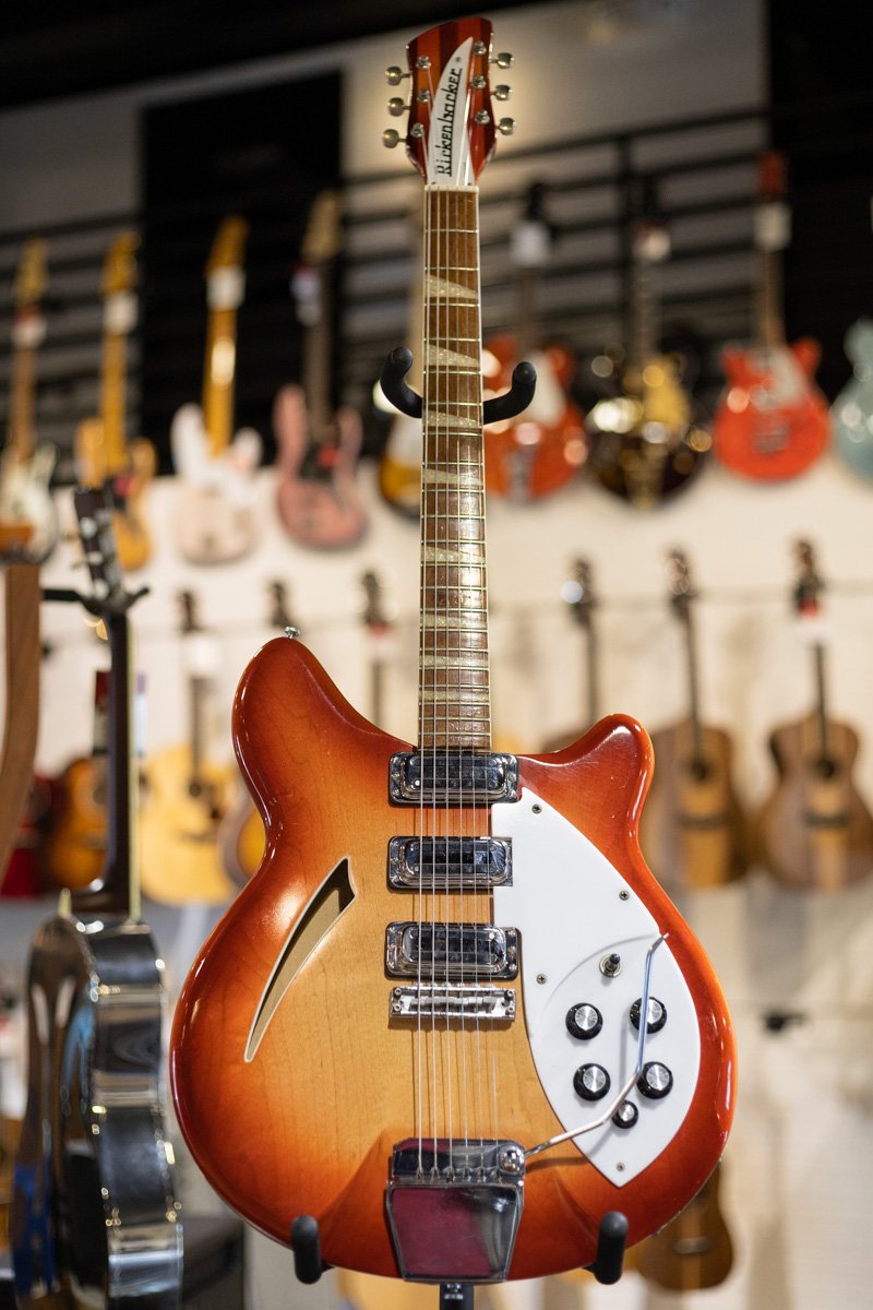 1966 Rickenbacker 375 Fireglo Vintage Semi-Hollow with Rick-O-Sound & Accent Vibrato with Hardshell Case - Used