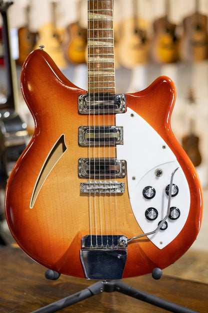 1966 Rickenbacker 375 Fireglo Vintage Semi-Hollow with Rick-O-Sound & Accent Vibrato with Hardshell Case - Used