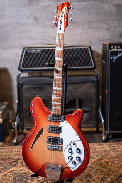 1966 Rickenbacker 375 Fireglo Vintage Semi-Hollow with Rick-O-Sound & Accent Vibrato with Hardshell Case - Used