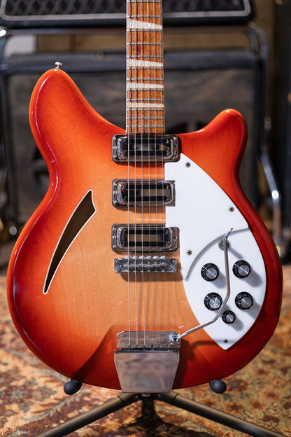 1966 Rickenbacker 375 Fireglo Vintage Semi-Hollow with Rick-O-Sound & Accent Vibrato with Hardshell Case - Used