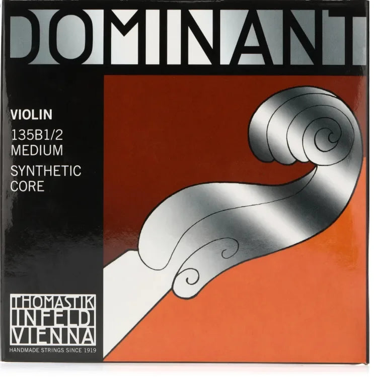 Dominant Violin 135B1/2 Medium String Set - Synthetic Core